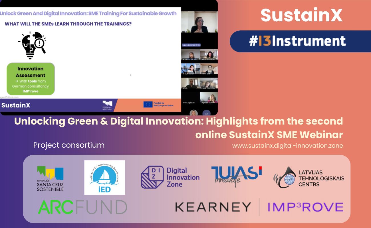 You are currently viewing Unlocking Green & Digital Innovation: Highlights from the second online SustainX SME Webinar