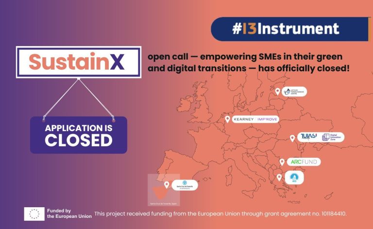 Read more about the article SustainX open call — empowering SMEs in their green and digital transitions — has officially closed!