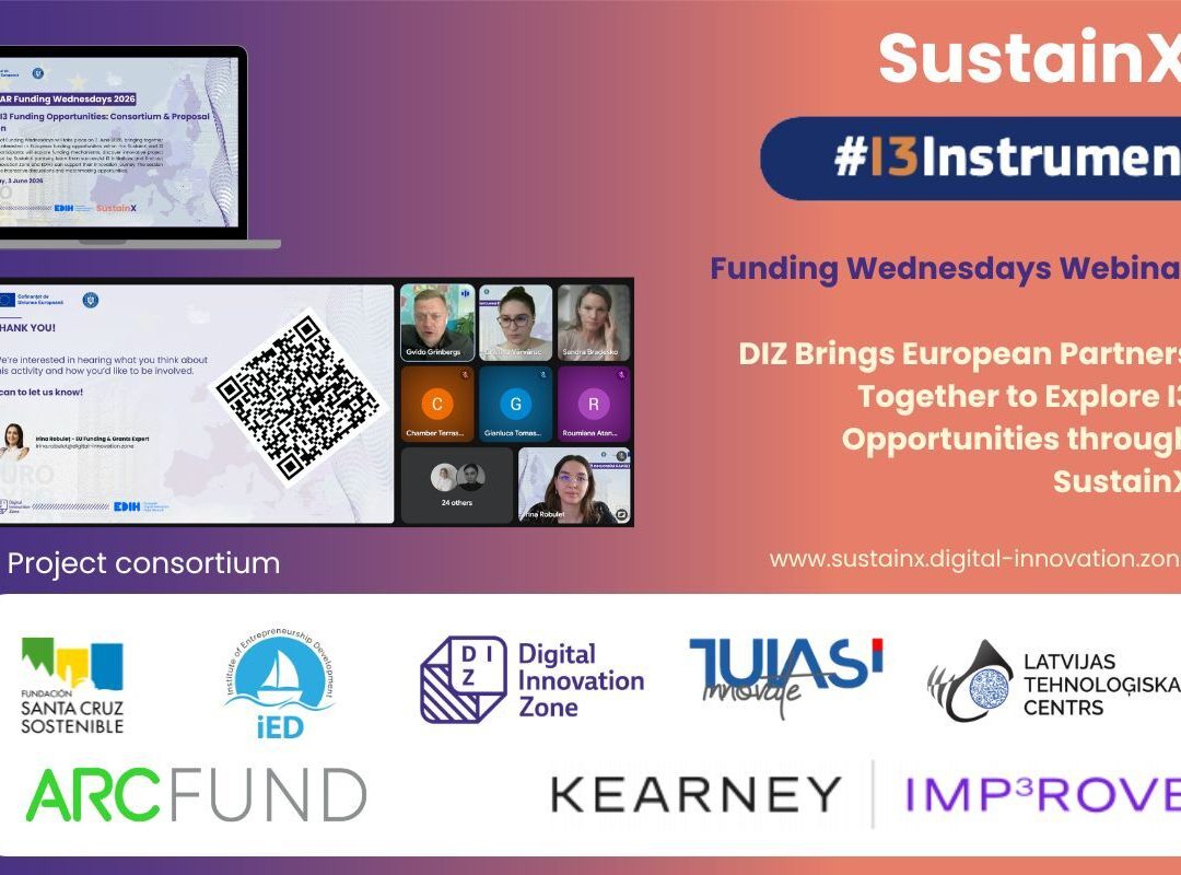 Funding Wednesday: Digital Innovation Zone Brings European Partners Together to Explore I3 Opportunities through SustainX